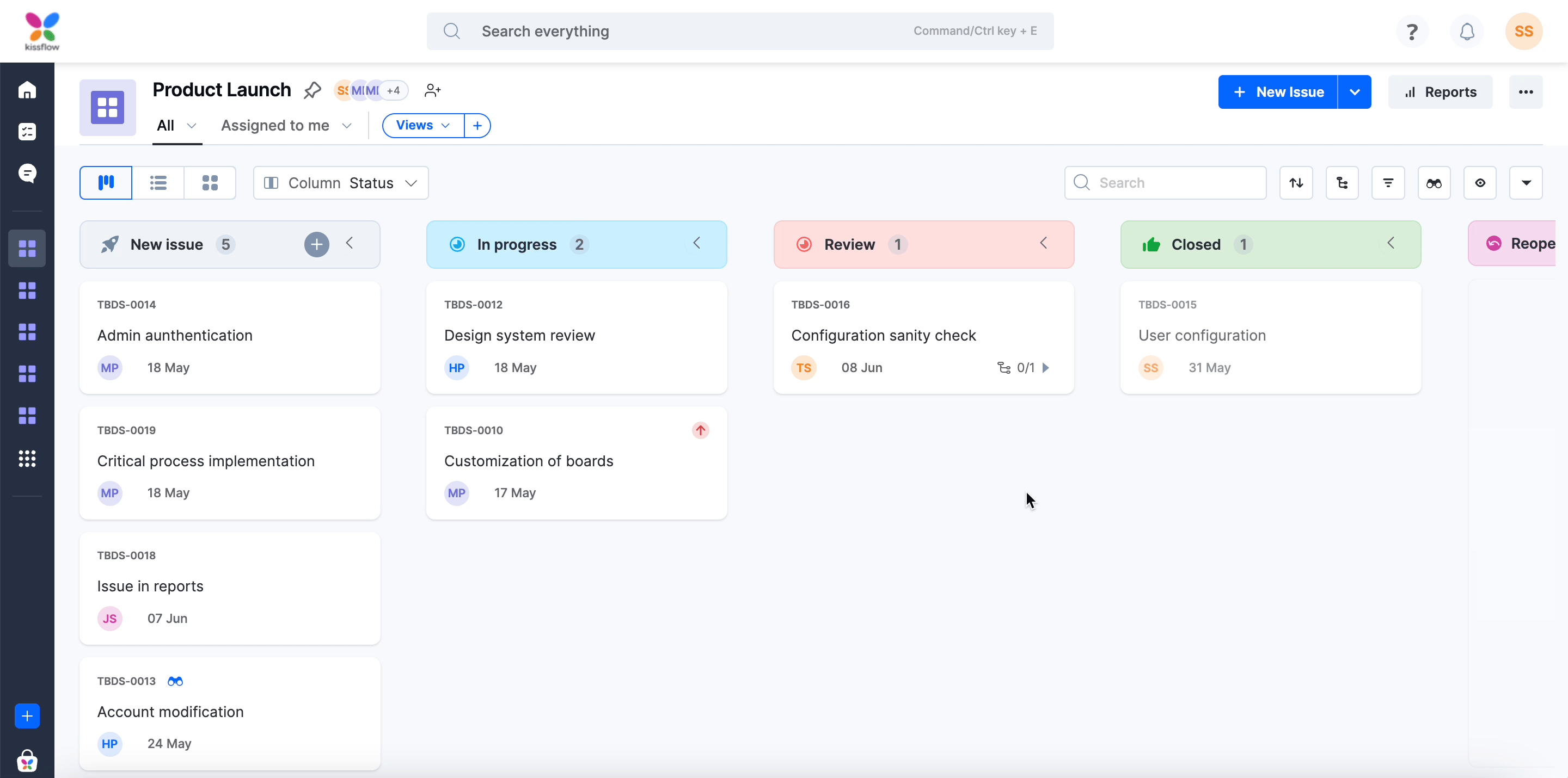 Animation of exporting items from a board through the More options menu and the Export data dialog