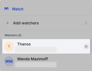 Add watchers panel with a list of board members to select from
