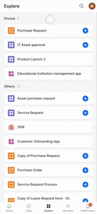 Sorting items in a board tab